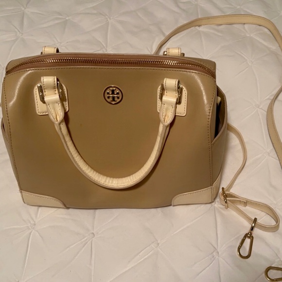 Tory Burch Color Block Middy Satchel - Picture 4 of 5
